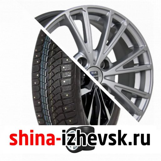 Колесо в сборе Viatti Brina Nordico (V-522) 185/65 R15 T 88 + КиК Меандр-оригинал 6xR15 4×100 ET46 DIA54.1 Глянцевый серебристый в Ижевске